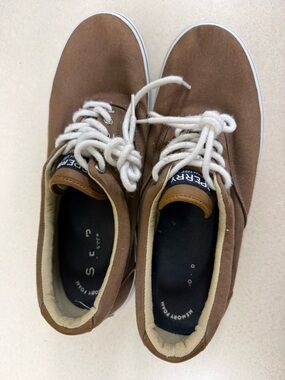 Sperry Brown Canvas Boat Shoes Size 11 Medium